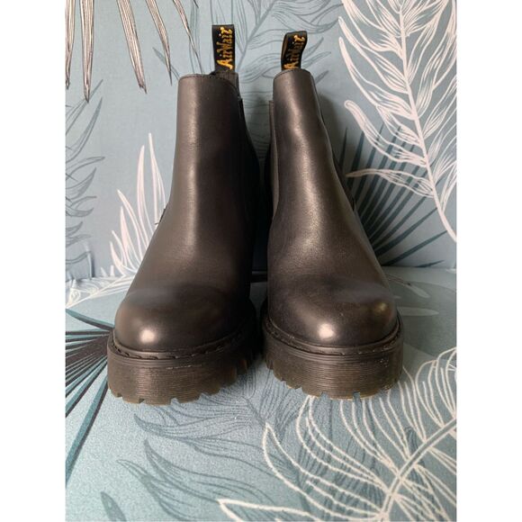 NEW DR. MARTENS HURSTON LEATHER HEELED CHELSEA BOOT women’s US 10 - Picture 3 of 11